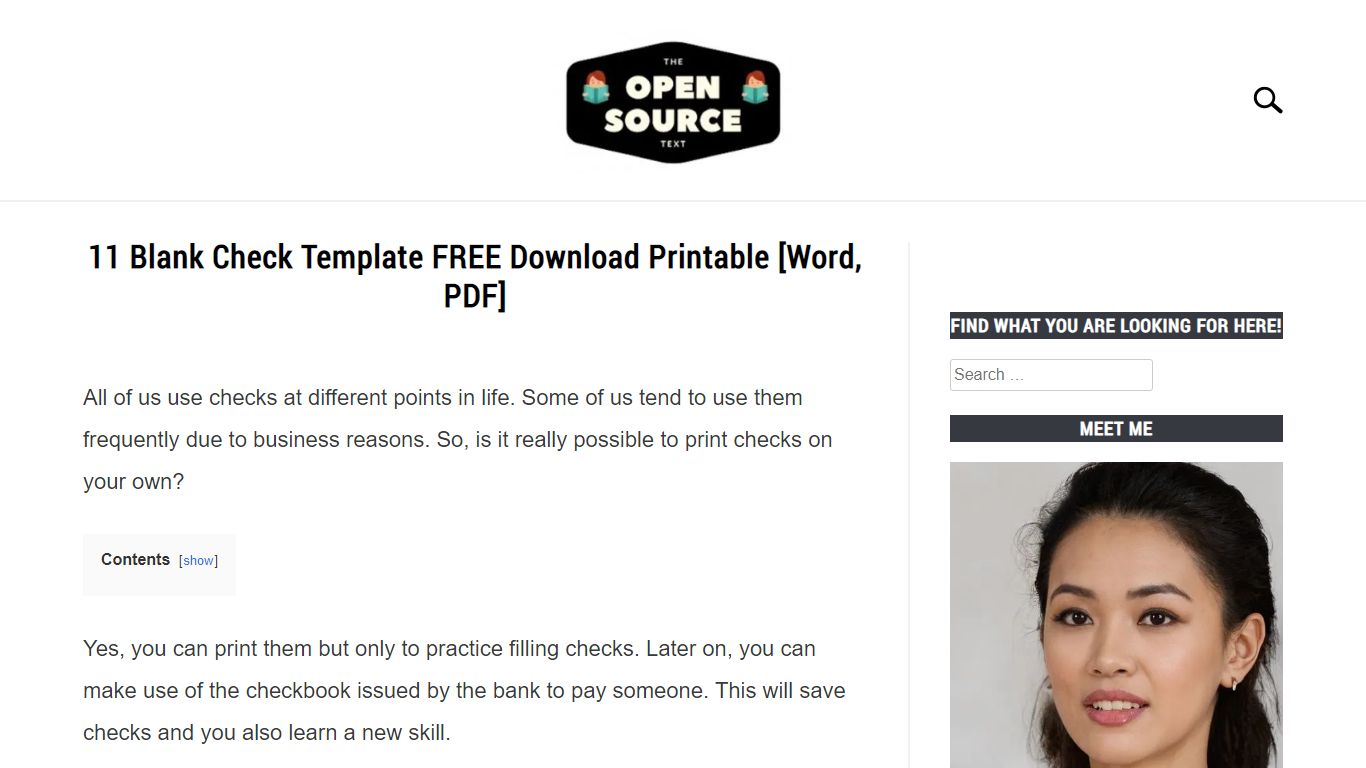 11 Blank Check Template Fillable FREE Download [Word, PDF]